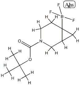 potassium (3-(tert-butoxycarbonyl)-3-azabicyclo[4.1.0]heptan-6-yl)trifluoroborate 结构式