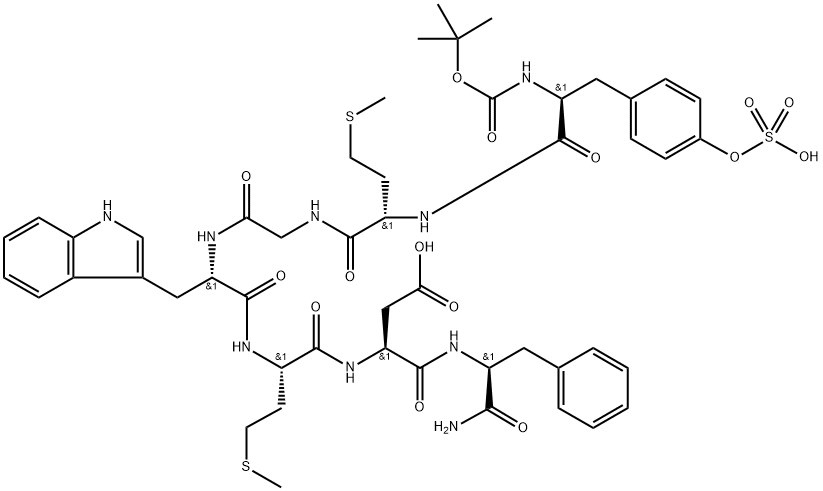 cholecystokinin (27-33), t-butyloxycarbonyl- Structure