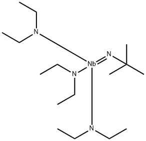 tris(N-ethylethanaminato)[2-methyl-2-propanaminato(2-)]-niobium Structure