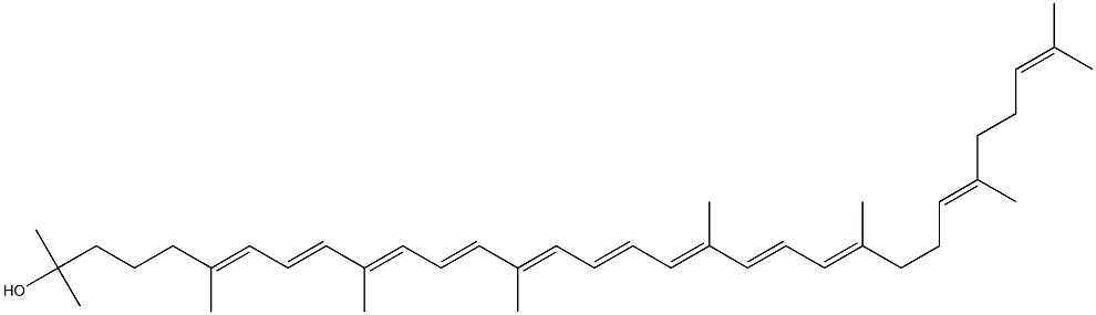 1'-ヒドロキシ-1',2',7,8-テトラヒドロ-ψ,ψ-カロテン 化学構造式