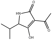 (5S)-3-アセチル-4-ヒドロキシ-5α-イソプロピル-1,5-ジヒドロ-2H-ピロール-2-オン 化学構造式