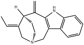 [5S,4E,(-)]-4-Ethylidene-1,3,4,5,6,7-hexahydro-6-methylene-2α,5-ethano-2H-azocino[4,3-b]indole Struktur