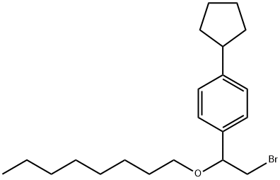[α-(Bromomethyl)-p-cyclopentylbenzyl]octyl ether 结构式