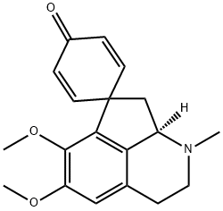 [8'aR,(+)]-2',3',8',8'a-Tetrahydro-5',6'-dimethoxy-1'-methylspiro[2,5-cyclohexadiene-1,7'(1'H)-cyclopenta[ij]isoquinoline]-4-one Struktur