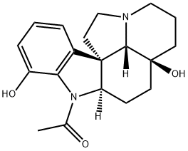 1-Acetyl-20,21-dinoraspidospermidine-5,17-diol 结构式