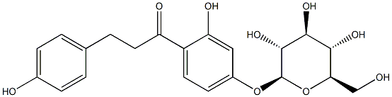 1-[4-(β-D-Glucopyranosyloxy)-2-hydroxyphenyl]-3-(4-hydroxyphenyl)-1-propanone Struktur
