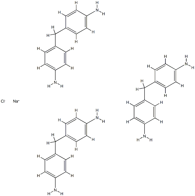 4,4'-methylenebis(aniline), compound with sodium chloride (3:1)  Structure