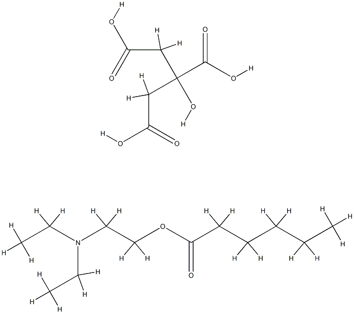己酸二乙氨基乙醇酯柠檬酸盐 结构式