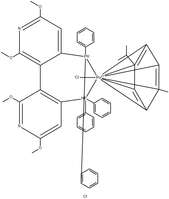 [(R)-P-Phos RuCl (p-cyMene)]Cl 化学構造式