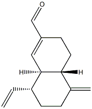(4aS)-8α-エテニル-3,4,4aβ,5,6,7,8,8aα-オクタヒドロ-5-メチレン-2-ナフトアルデヒド 化学構造式