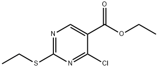 4-氯-2-(乙硫基)嘧啶-5-羧酸乙酯, 2223-96-3, 结构式