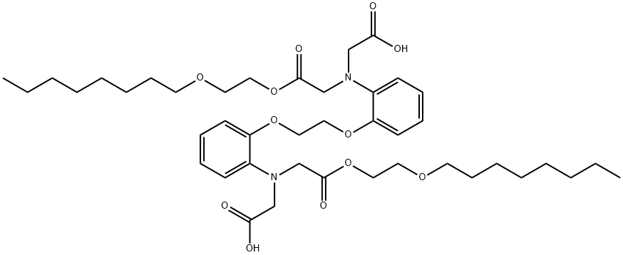 N,N'-[1,2-乙基双(氧-2,1-苯基)]双[N-(羧甲基)甘氨酸 1,1'-双[2-(辛氧基)乙基]酯,222315-88-0,结构式