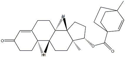 17β-Hydroxyestr-4-en-3-one 4-methylbicyclo[2.2.2]oct-2-ene-1-carboxylate 结构式