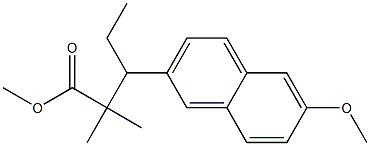 β-エチル-6-メトキシ-α,α-ジメチル-2-ナフタレンプロピオン酸メチル 化学構造式