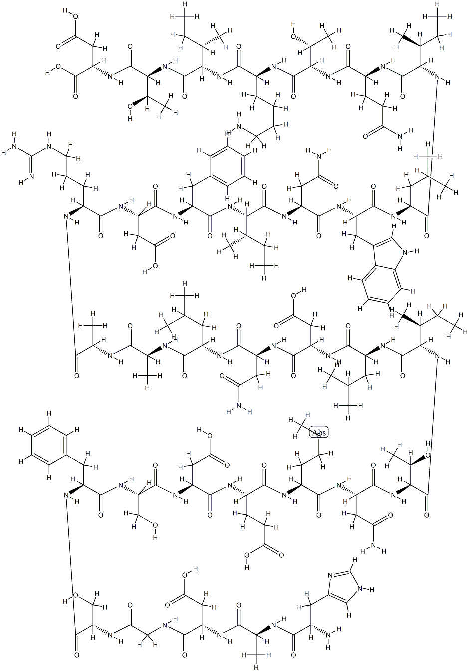 グルカゴン様ペプチドII, ヒト 化学構造式