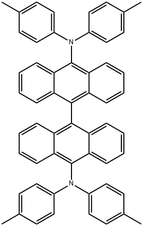 BA-TTB , N10,N10,N10',N10'-tetra-tolyl-9,9'-bianthracene-10,10 Struktur
