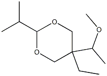 5β-エチル-2β-イソプロピル-5α-(1-メトキシエチル)-1,3-ジオキサン 化学構造式