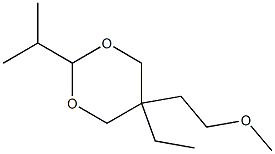 5α-Ethyl-2β-isopropyl-5β-(1-methoxyethyl)-1,3-dioxane 结构式