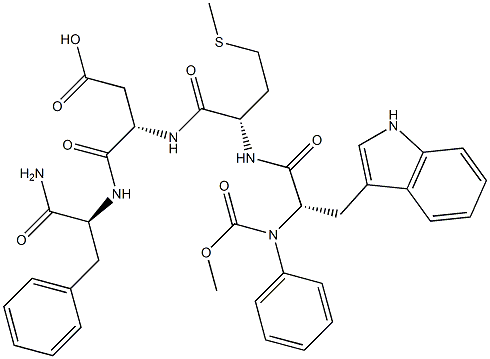 Cbz-L-Trp-L-Met-L-Asp-L-Phe-NH2 结构式