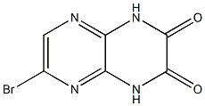 2,3-dihydroxy-6-bromopyrazino(2,3b)pyrazine 结构式