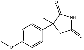 5-(p-methoxyphenyl)-5-methyl-hydantoi Structure