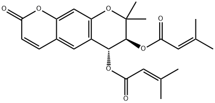 23027-48-7 Bis(3-methyl-2-butenoic acid)(6R,7S)-7,8-dihydro-8,8-dimethyl-2-oxo-2H,6H-benzo[1,2-b:5,4-b']dipyran-6,7-diyl ester