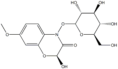 4-(β-D-Glucopyranosyloxy)-2-hydroxy-7-methoxy-2H-1,4-benzoxazin-3(4H)-one Structure