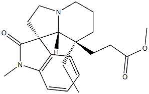 (3R,8'aβ)-8'-Ethyl-1,2,2',3',6',7',8',8'a-octahydro-1-methyl-2-oxospiro[3H-indole-3,1'(5'H)-indolizine]-8'β-propanoic acid methyl ester Structure