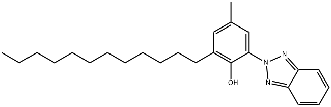 2-(2H-ベンゾトリアゾル-2-イル)-6-ドデシル-4-メチルフェノル 化学構造式