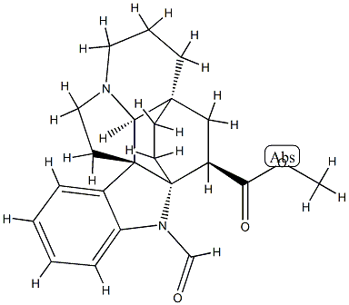 (2α,5α)-1-Formylaspidofractinine-3β-carboxylic acid methyl ester Structure