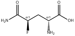 DL-THREO-4-フルオログルタミン 化学構造式