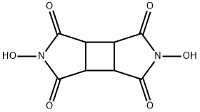 N,N'-ジヒドロキシ-1,2,3,4-シクロブタンテトラカルボン酸ジイミド 化学構造式