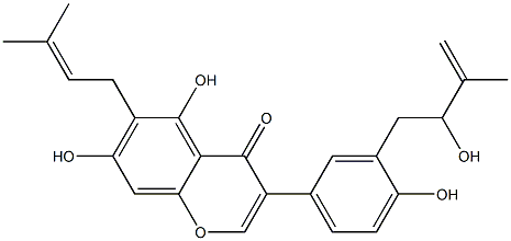 鱼藤属异黄酮 B 结构式