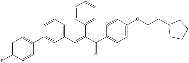 3-(4-Fluorophenyl)-α-phenyl-4'-[2-(1-pyrrolidinyl)ethoxy]chalcone|