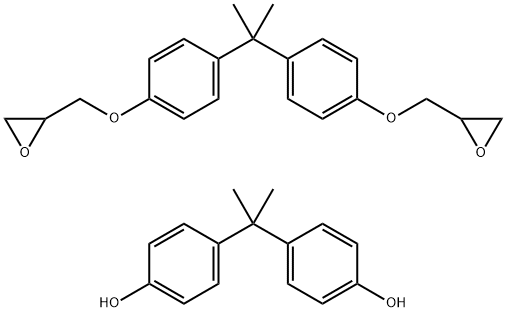 缩水甘油封端双酚 A 环氧氯丙烷共聚物,25036-25-3,结构式