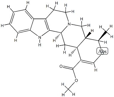 16,17-Didehydro-19β-methyl-18-oxayohimban-16-carboxylic acid methyl ester Struktur