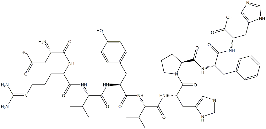 ANGIOTENSIN I, [DES-LEU10]-, 25673-02-3, 结构式