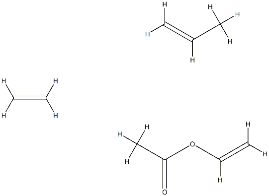 Acetic acid ethenyl ester, polymer with ethene and 1-propene Struktur