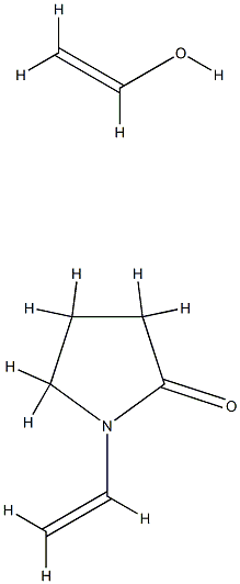 共聚(N-乙烯基吡咯啉酮乙烯醇), 26008-54-8, 结构式