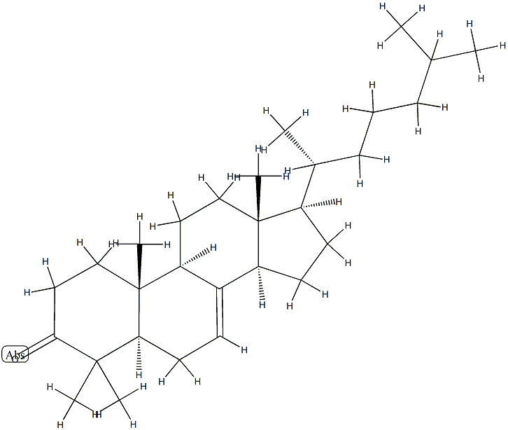 4,4-ジメチル-5α-コレスタ-7-エン-3-オン 化学構造式