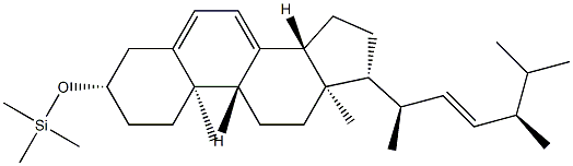(22E)-3β-トリメチルシリルオキシエルゴスタ-5,7,22-トリエン 化学構造式