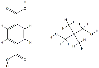 1,4-Benzenedicarboxylic acid, polymer with 2,2-dimethyl-1,3-propanediol Struktur