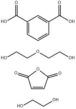 1,3-Benzenedicarboxylic acid, 2,5-furandione, 1,2-ethanediol, 2,2'-oxybis(ethanol) polymer Structure