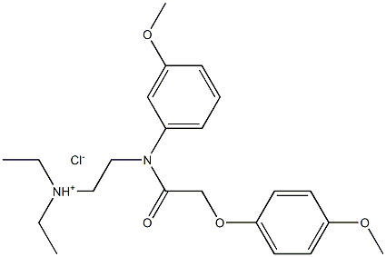 Acetamide,N-[2-(diethylamino)ethyl]-2-(4-methoxyphenoxy)-N-(3-methoxyphenyl)-,hydrochloride (1:1)|