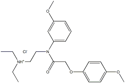 Acetamide,N-[2-(diethylamino)ethyl]-2-(4-methoxyphenoxy)-N-(3-methoxyphenyl)-,hydrochloride (1:1) Structure
