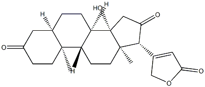 14-Hydroxy-3,16-dioxo-5β-card-20(22)-enolide Structure