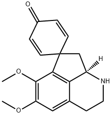 (8'aR)-2',3',8',8'a-テトラヒドロ-5',6'-ジメトキシスピロ[2,5-シクロヘキサジエン-1,7'(1'H)-シクロペンタ[ij]イソキノリン]-4-オン 化学構造式