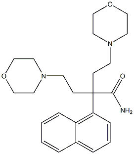α,α-ビス(2-モルホリノエチル)-1-ナフタレンアセトアミド 化学構造式