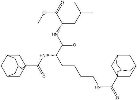 N2,N6-Bis(1-adamantylcarbonyl)-L-Lys-L-Leu-OMe Structure