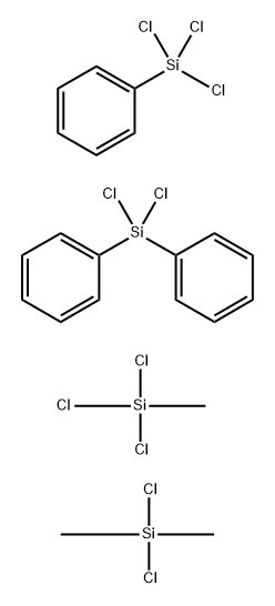 다이클로로다이메틸실레인 중합체, 다이클로로다이페닐실레인, 트라이클로로에틸실레인, 트라이클로로페닐실레인 함유